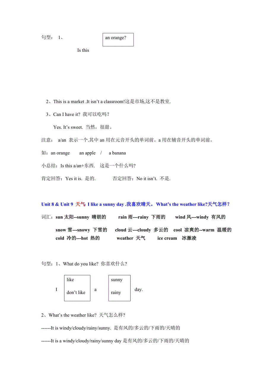 2019湘少版小学三年级下册英语复习资料_第4页