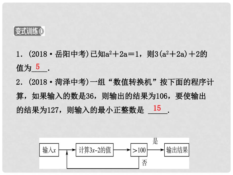 中考数学复习 第一章 数与式 第二节 代数式及整式（含因式分解）课件_第4页