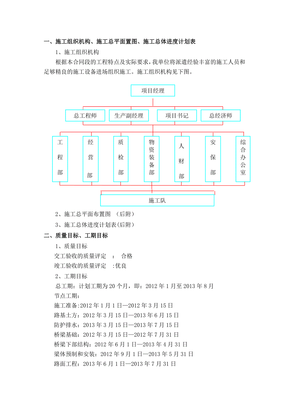 河北省茅荆坝(蒙冀界)至承德公路连接线工程--施工组织【建筑施工资料】.doc_第2页