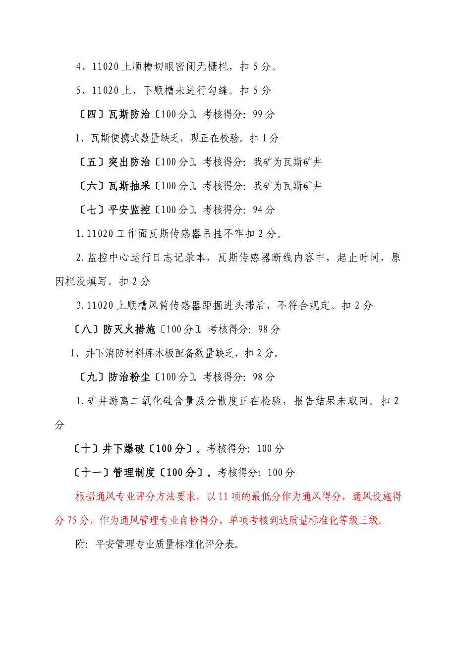 2023年8月质量标准自检(通风管理专业)_第3页