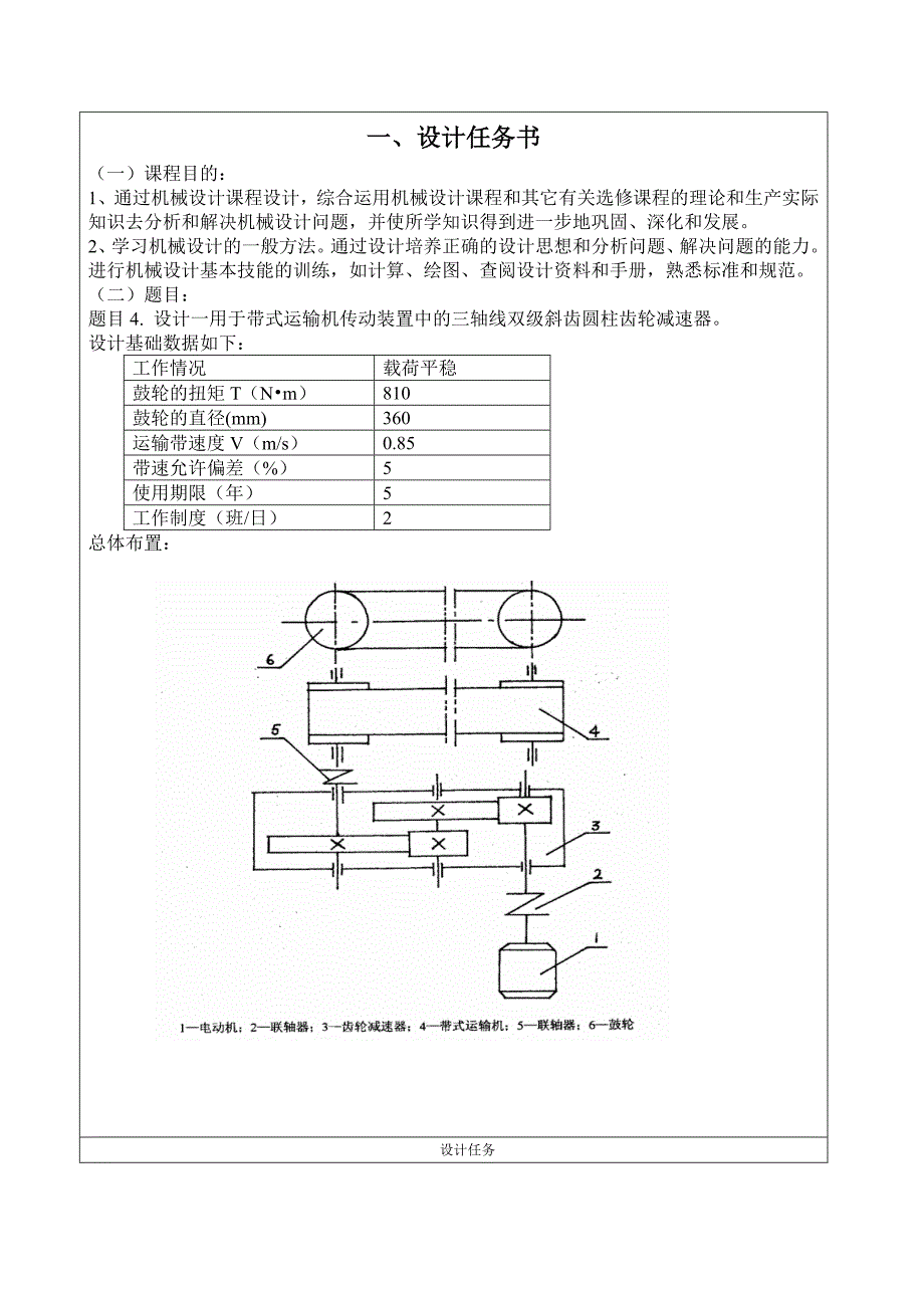 机械设计课程设计二级展开式圆柱斜齿轮减速器说明书_第2页