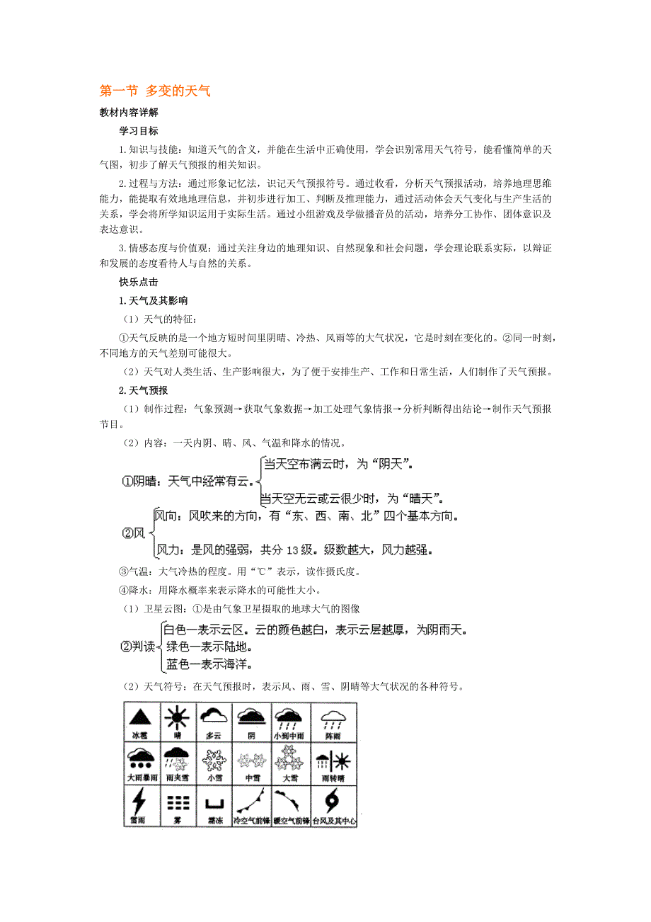 教育专题：第一节多变的天气_第1页