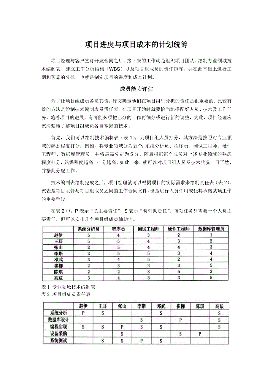 项目进度与项目成本控制的计划统筹_第1页