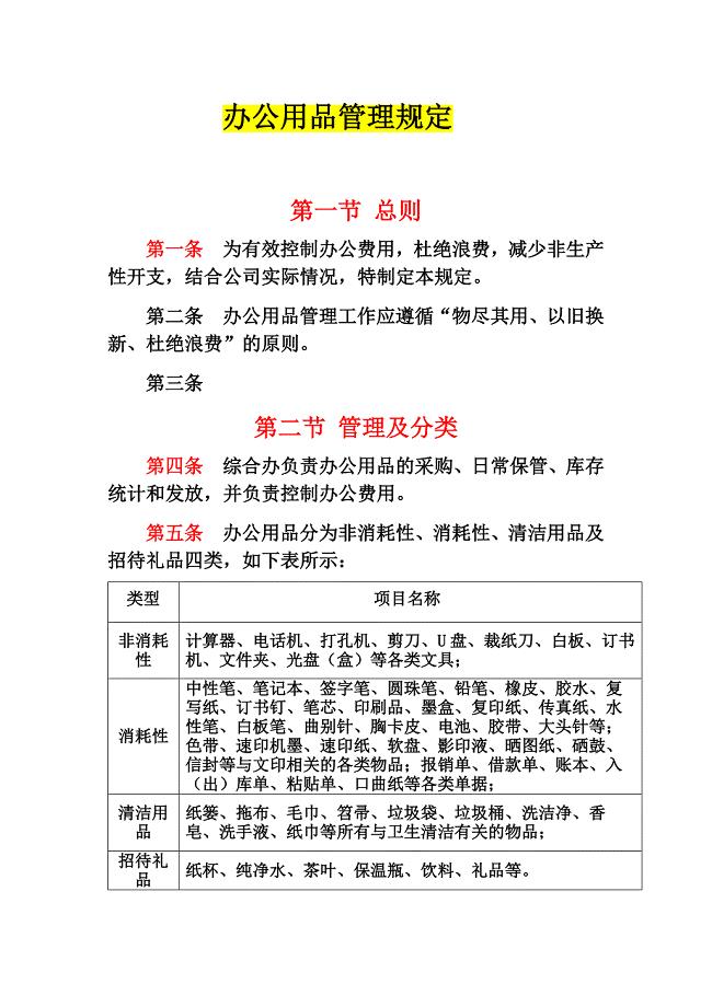 5办公用品管理制度（天选打工人）.docx