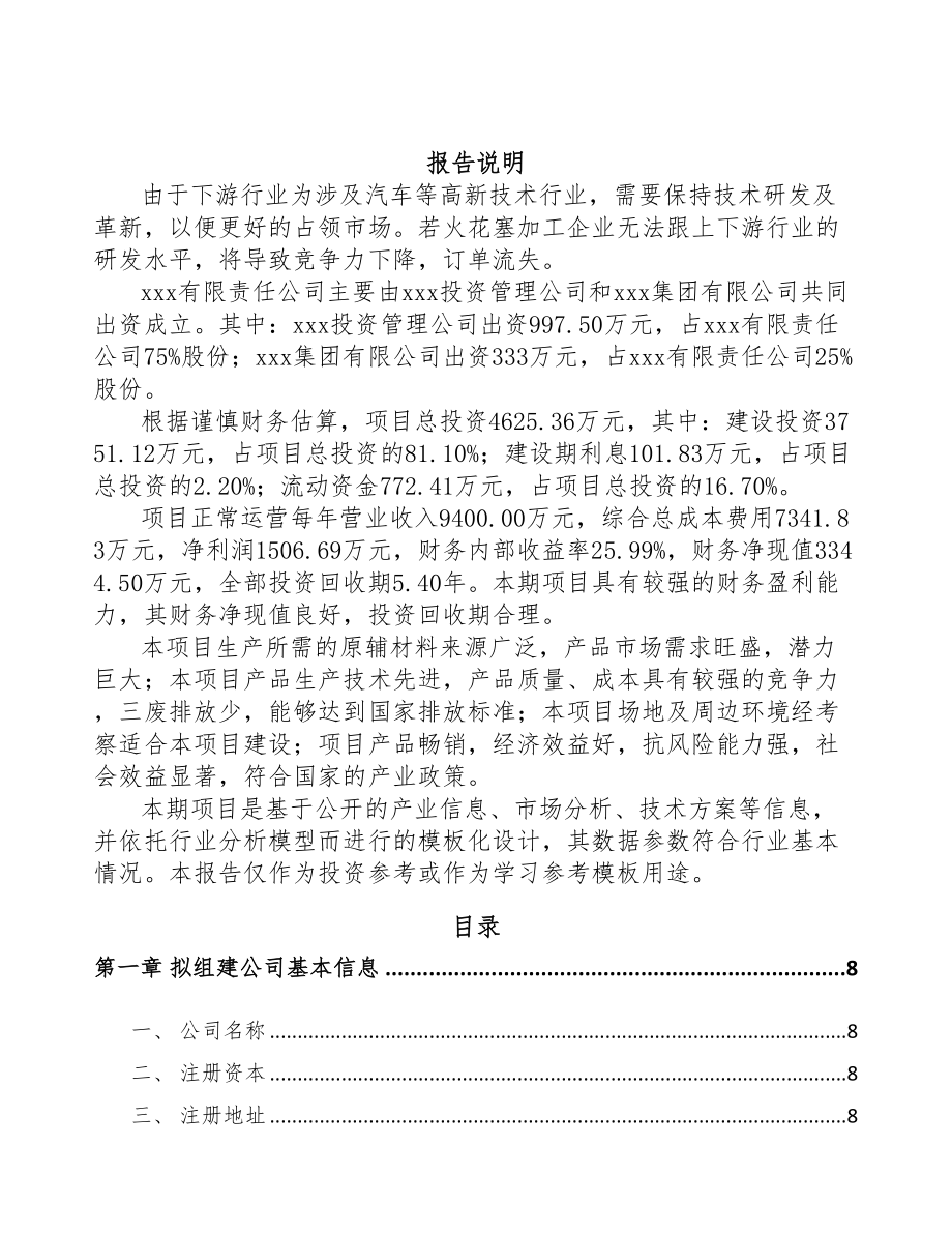 关于成立火花塞公司可行性报告-(10)(DOC 76页)_第2页