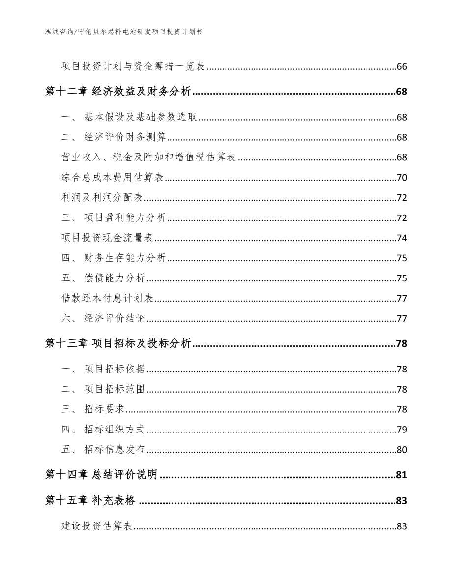 呼伦贝尔燃料电池研发项目投资计划书_范文_第5页