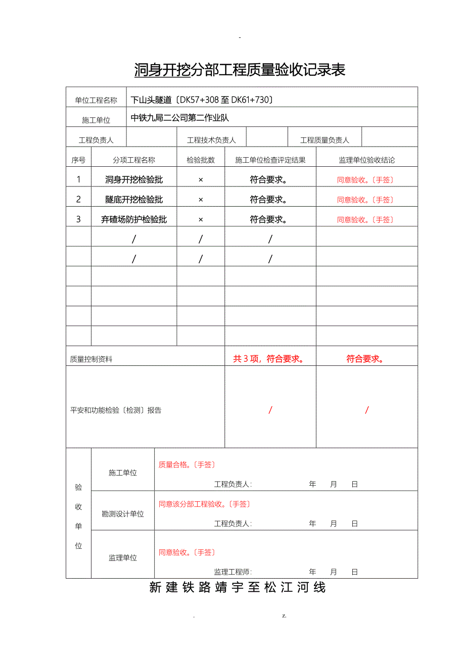 隧道分部工程质量验收表改后_第2页