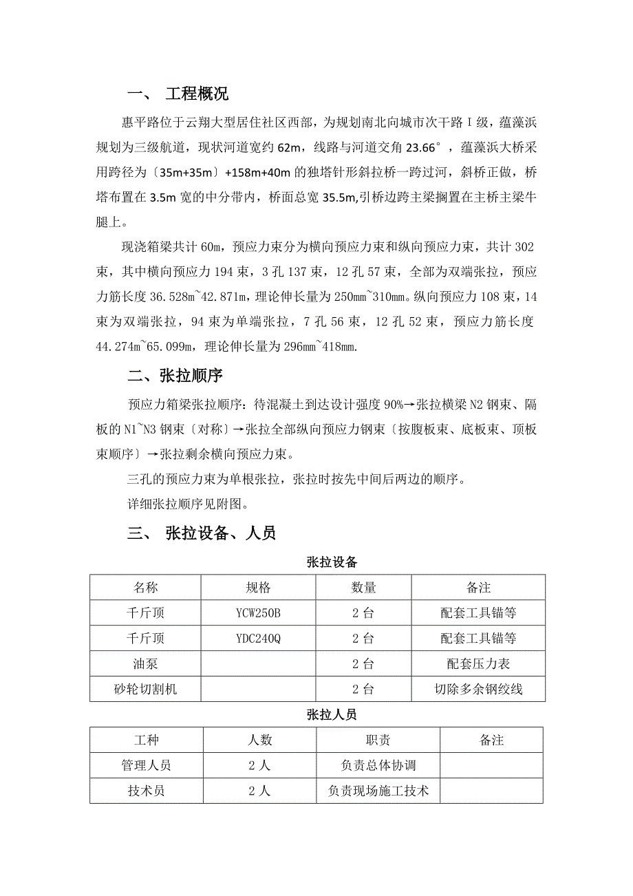 现浇箱梁预应力张拉作业指导书_第2页