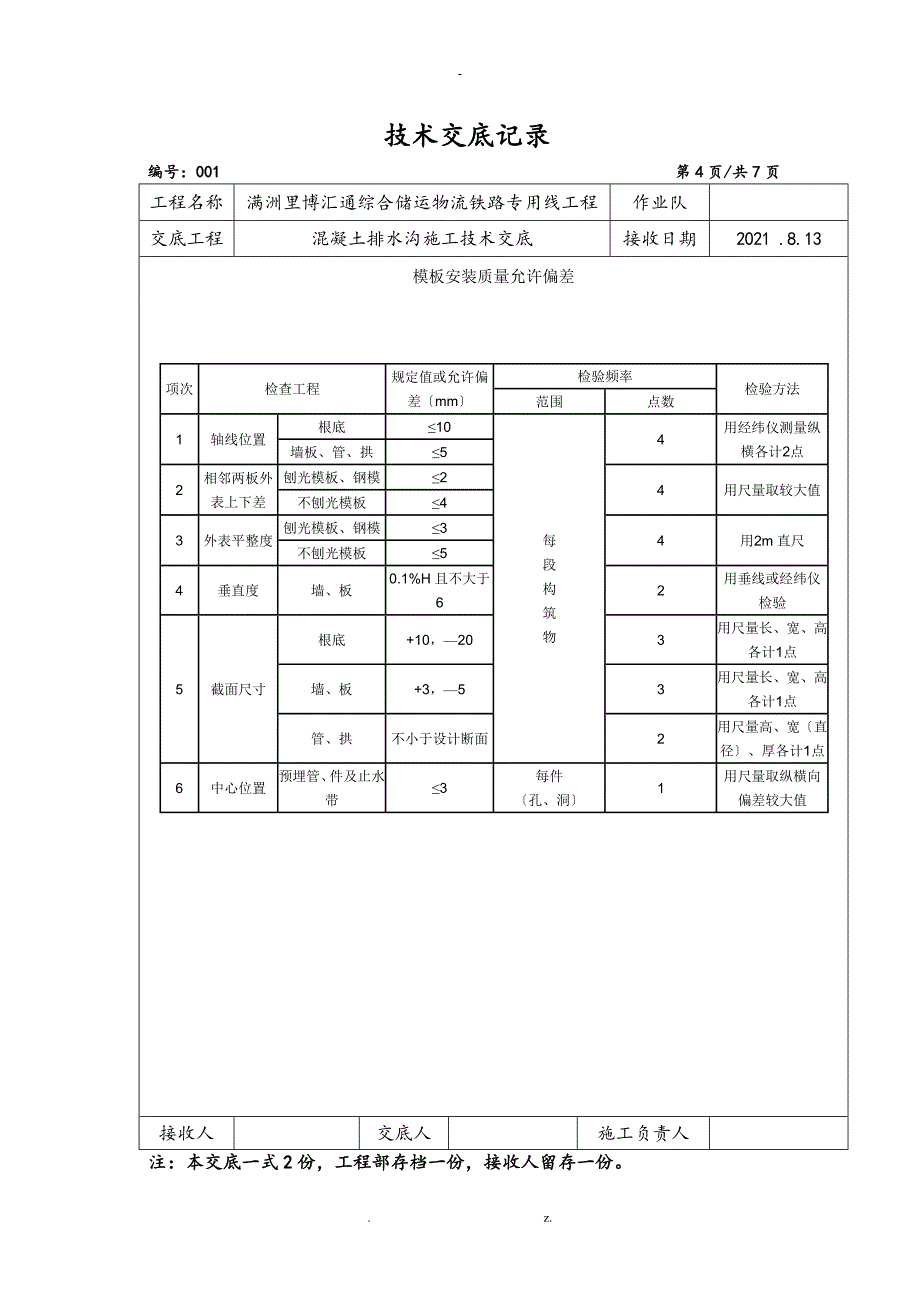 混凝土排水沟施工技术交底_第4页