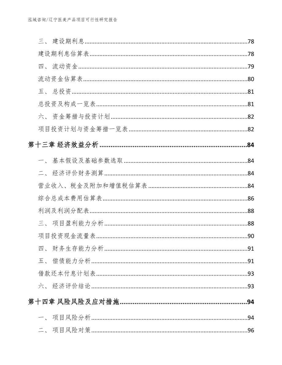辽宁医美产品项目可行性研究报告（范文模板）_第5页