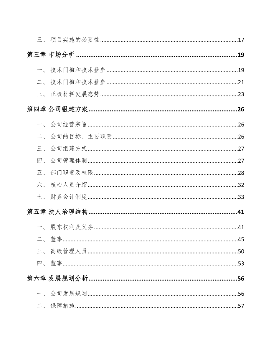 安徽关于成立锂电材料公司可行性研究报告_第4页