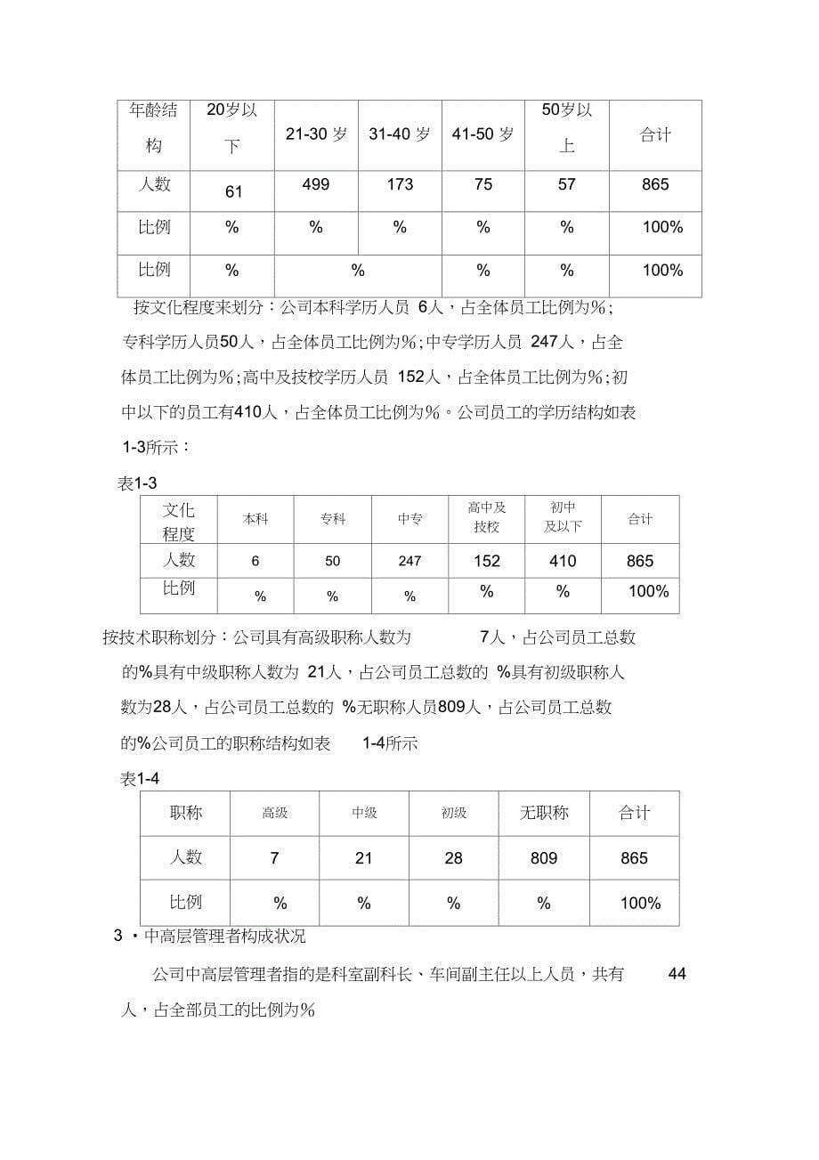 xxx公司人力资源规划案例_第5页