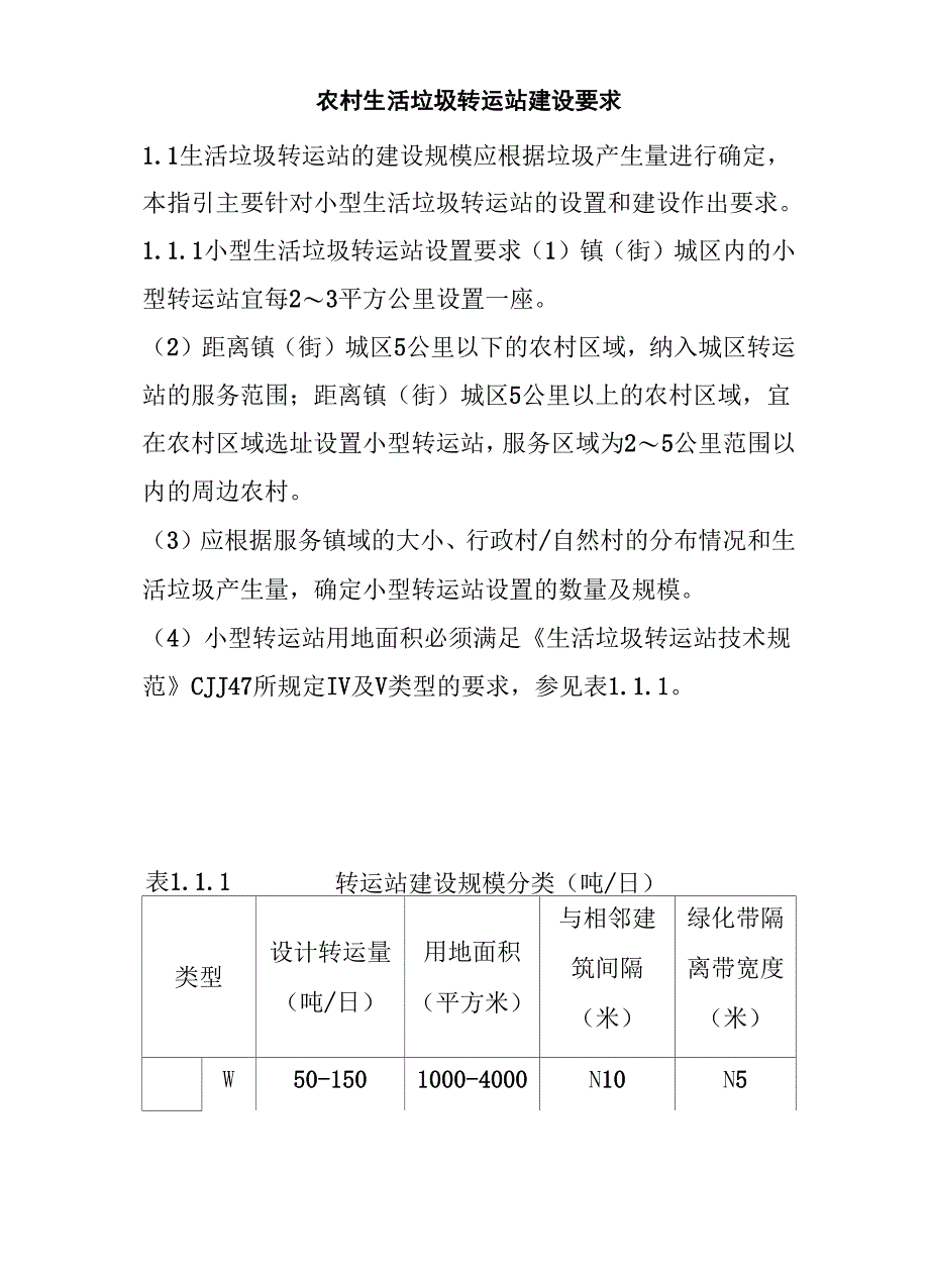 农村生活垃圾转运站建设要求_第1页