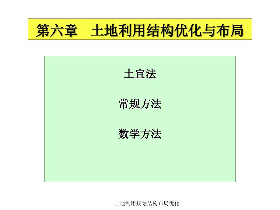 土地利用规划结构布局优化课件_第1页