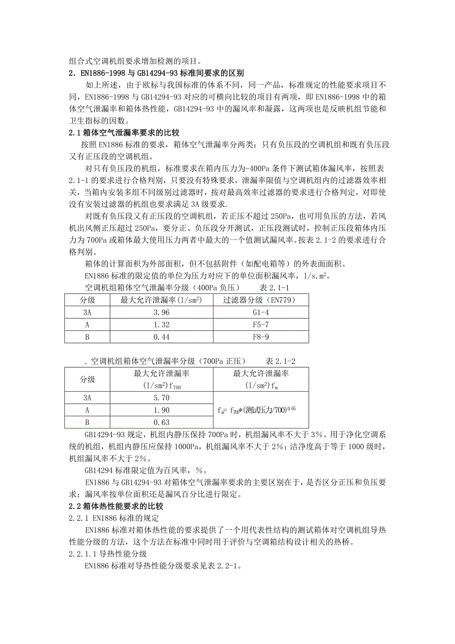 欧标EN1886应用于组合式空调机组检测应注意的问题_第2页