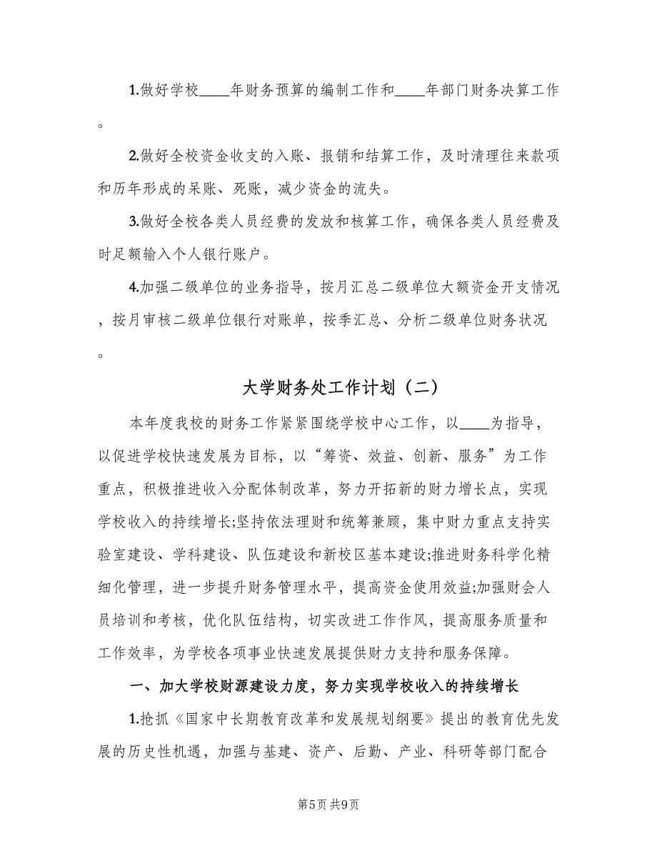 大学财务处工作计划（二篇）.doc_第5页