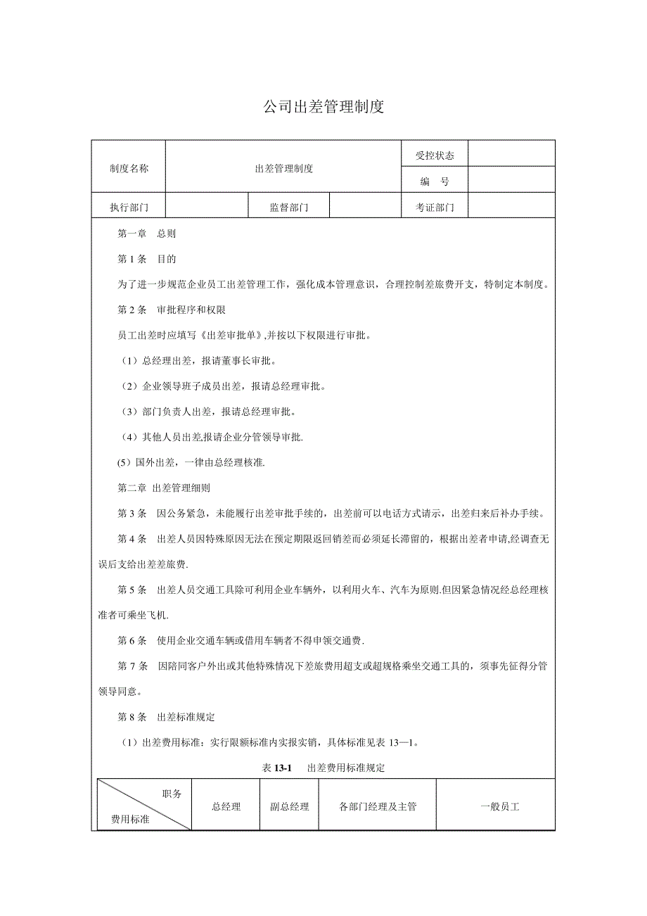 公司出差管理制度_第1页