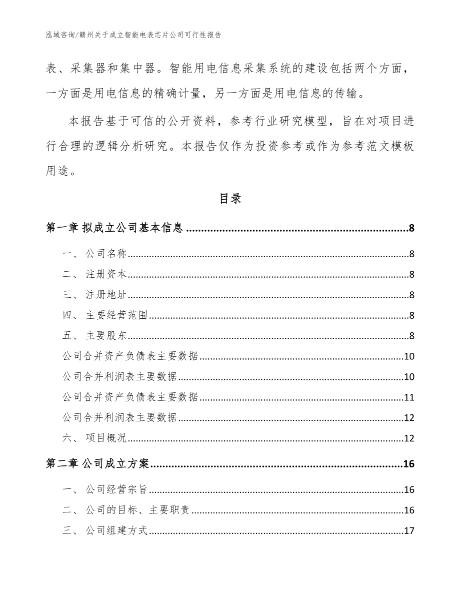 赣州关于成立智能电表芯片公司可行性报告（模板范文）_第3页