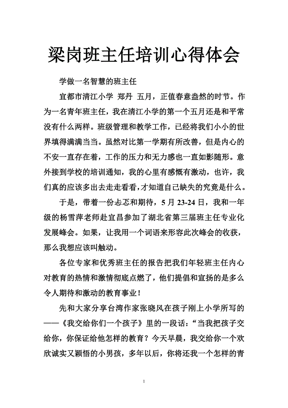 1315085947梁岗班主任培训心得体会_第1页