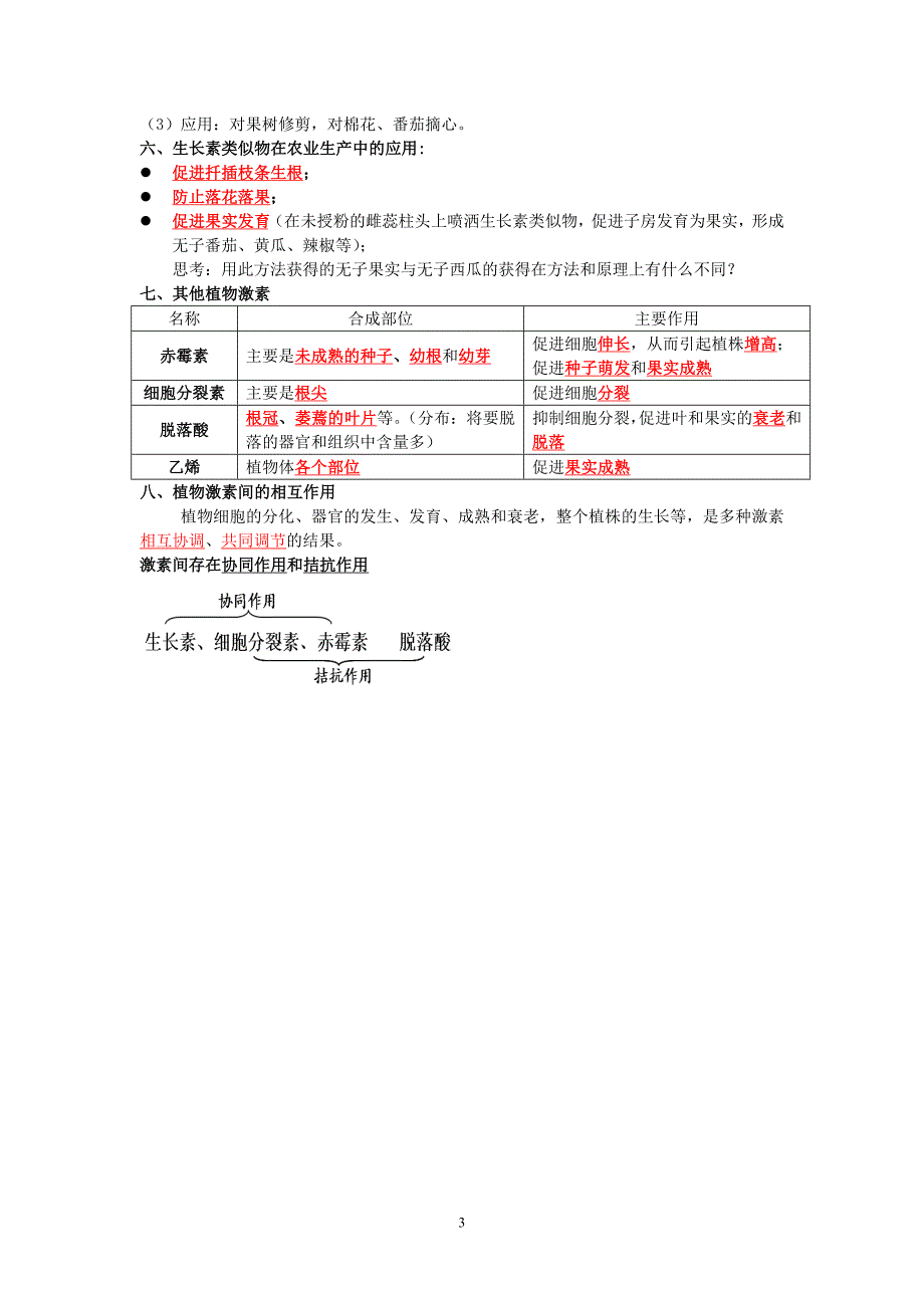 生物必修三第三章植物的激素调节总结_第3页