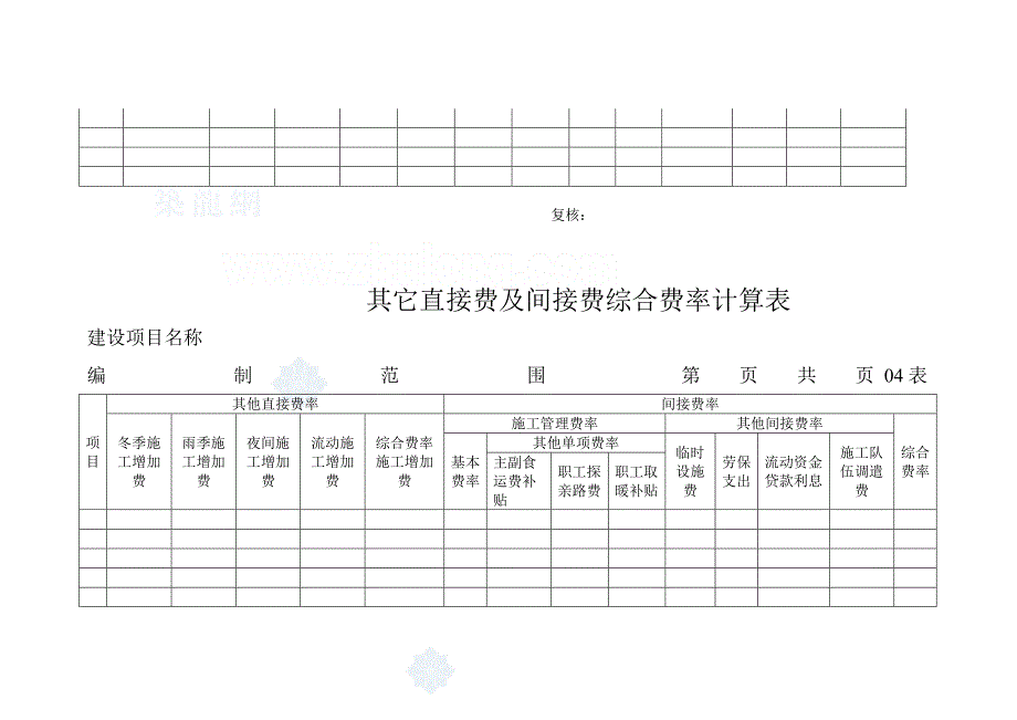 公路工程概预算常用表格466612791_第4页