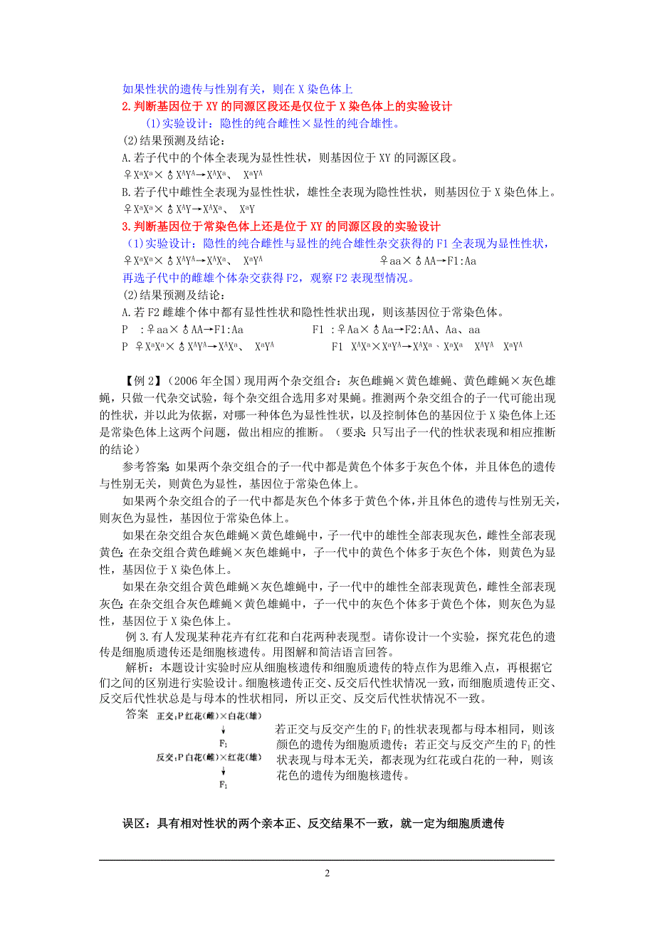 高中生物遗传判定题分类辨析讲义7.19_第2页