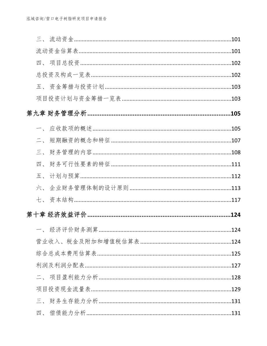 营口电子树脂研发项目申请报告_第5页