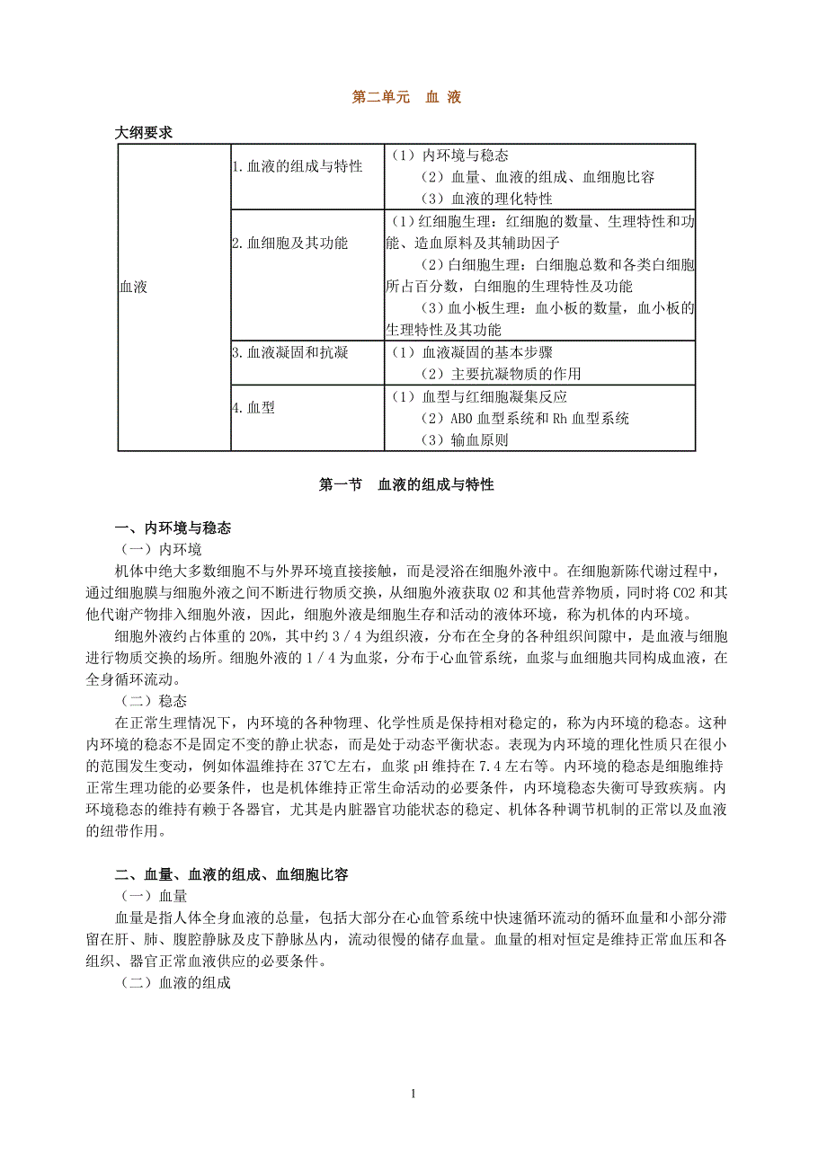 执业医师笔记生理14单元_第1页