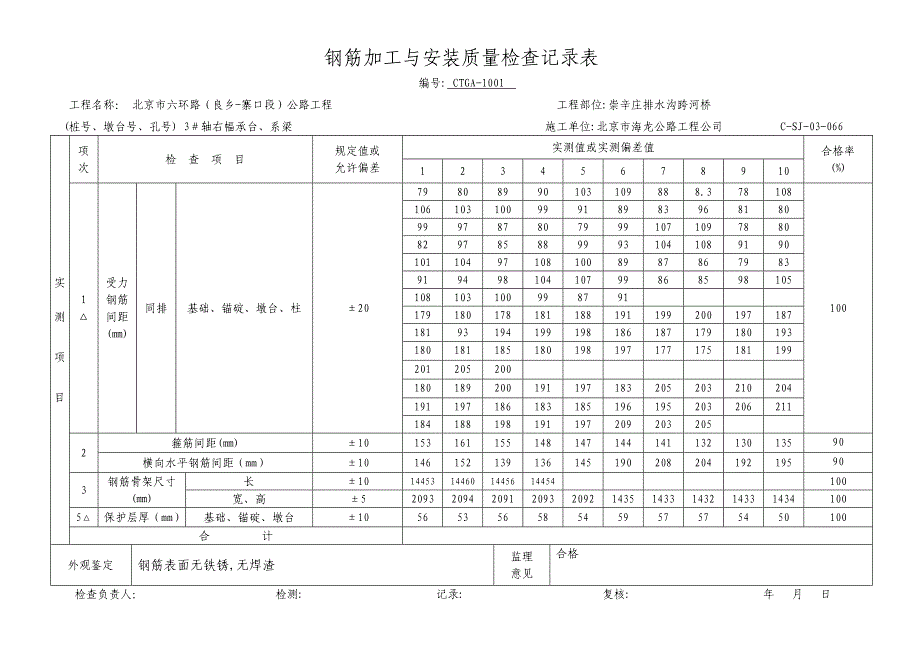 钢筋加工与安装质量检查记录_第4页