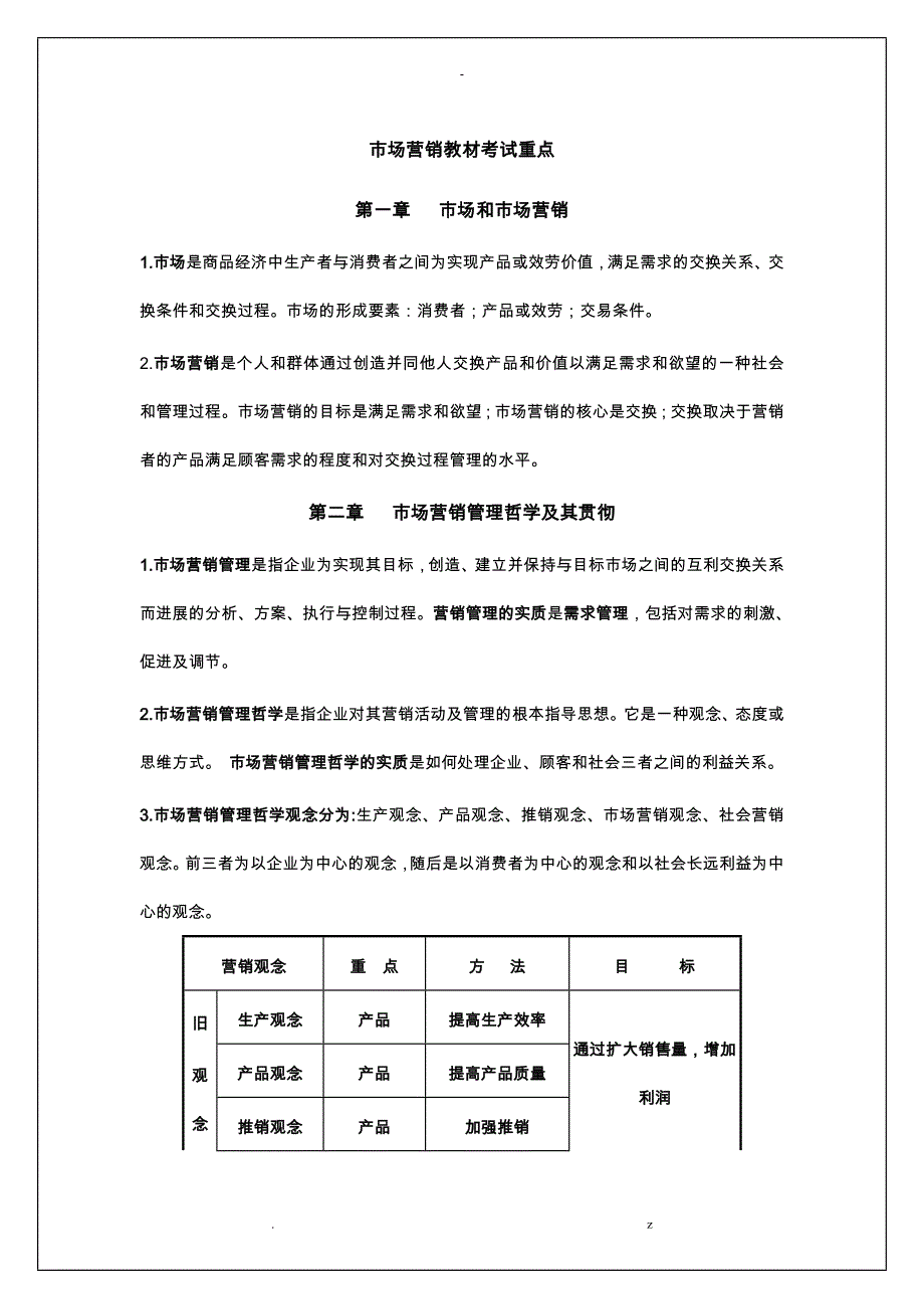 市场营销重点总结_第1页