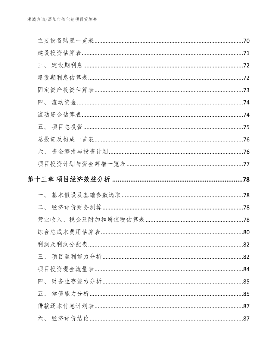 溧阳市催化剂项目策划书模板范文_第4页