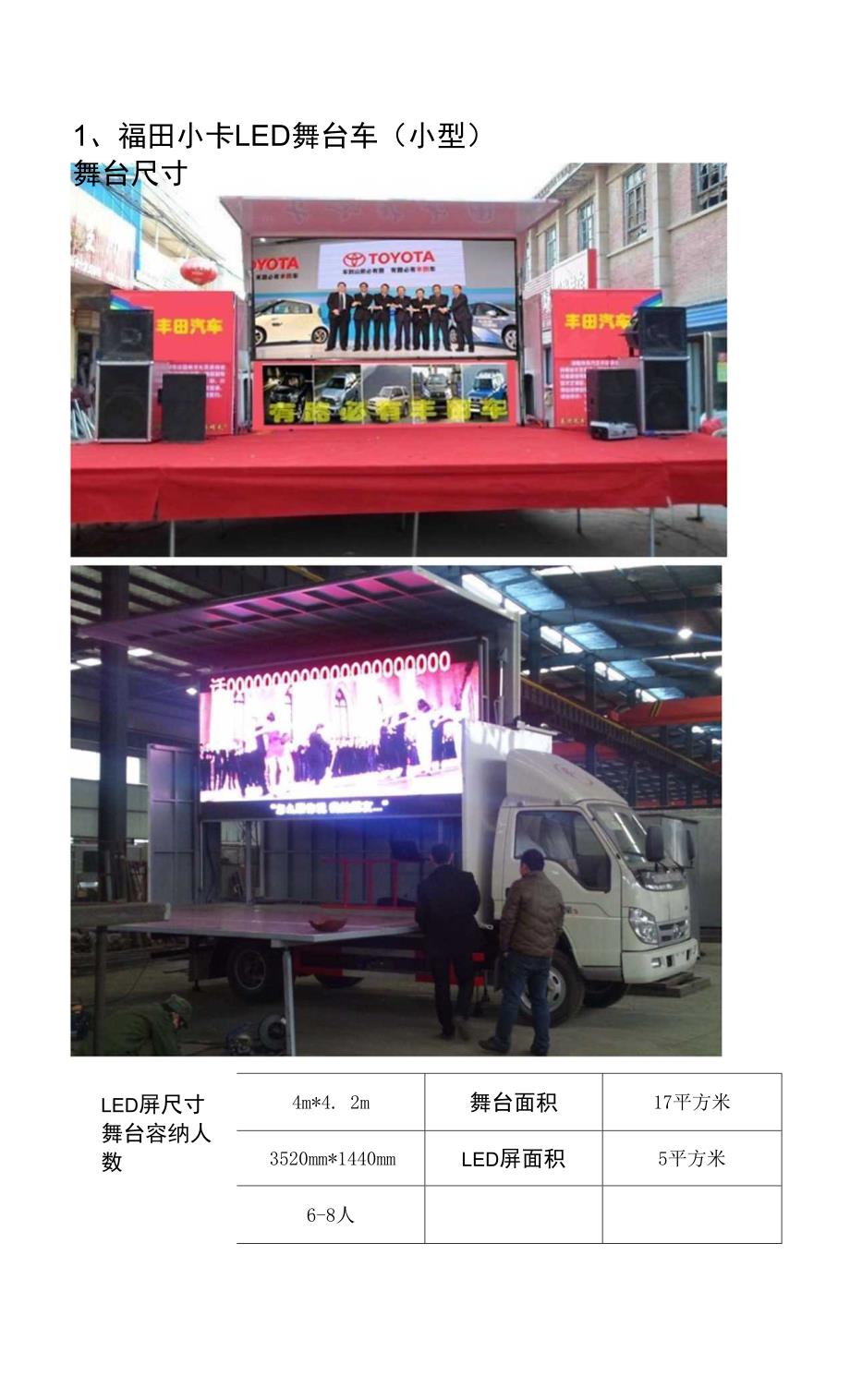 福田小卡led舞台车资料.docx_第1页