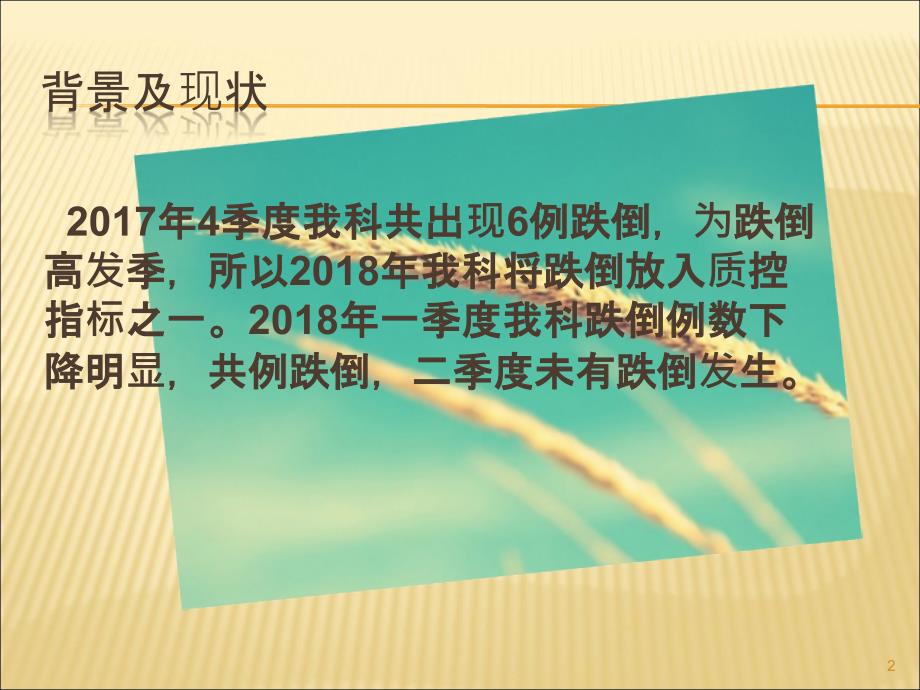 （优质医学）运用PDCA进行住院患者跌倒管理.ppt_第2页