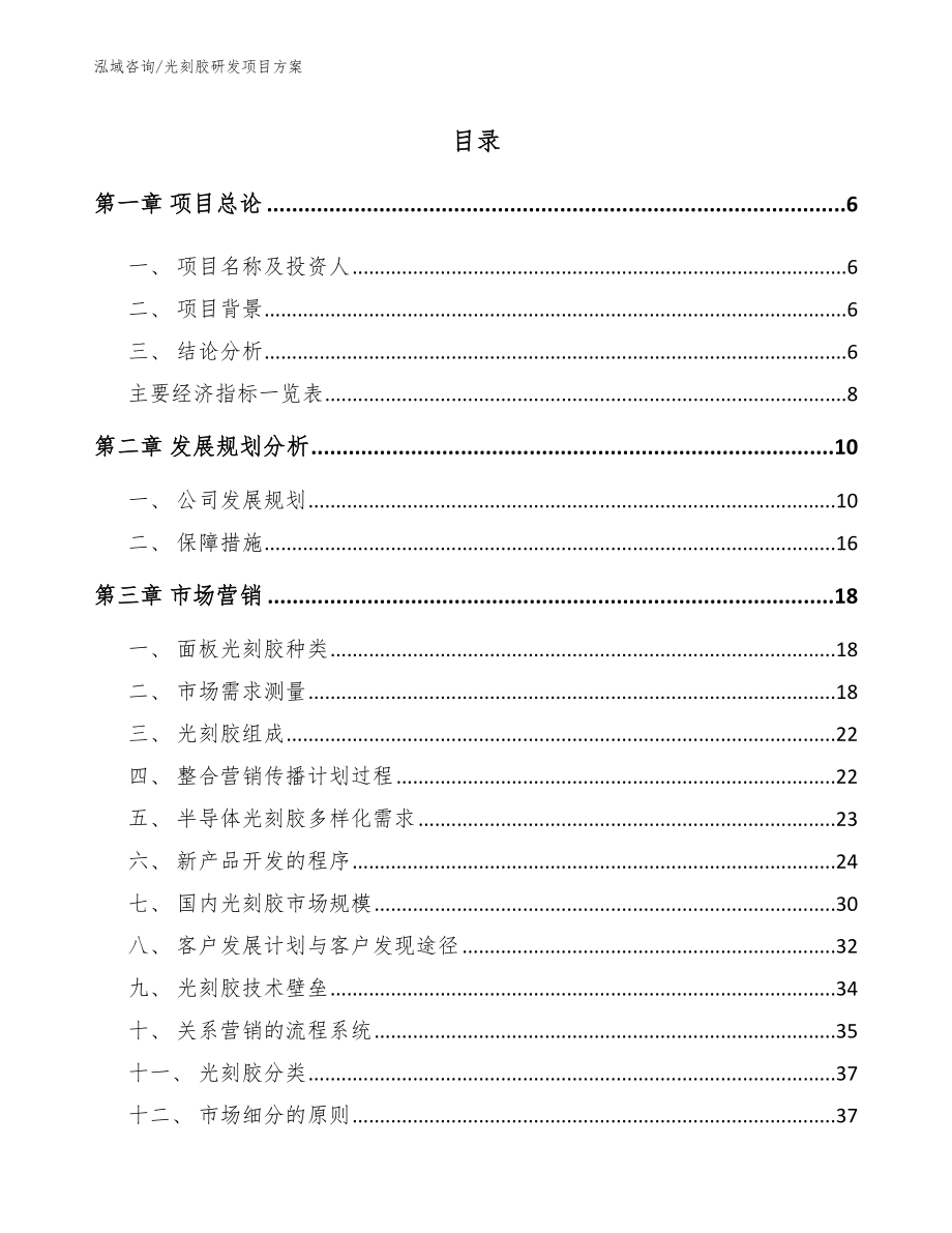 光刻胶研发项目方案_参考范文_第2页