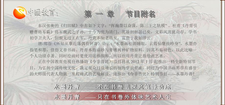 秦郎《水墨丹青》电视节目方案.ppt_第4页