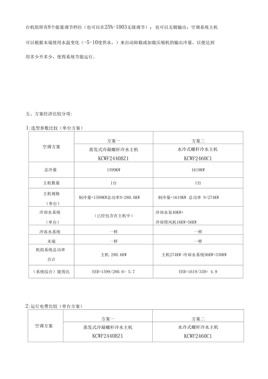 蒸发式冷凝螺杆冷水机组与水冷式螺杆冷水机组方案分析对比_第3页