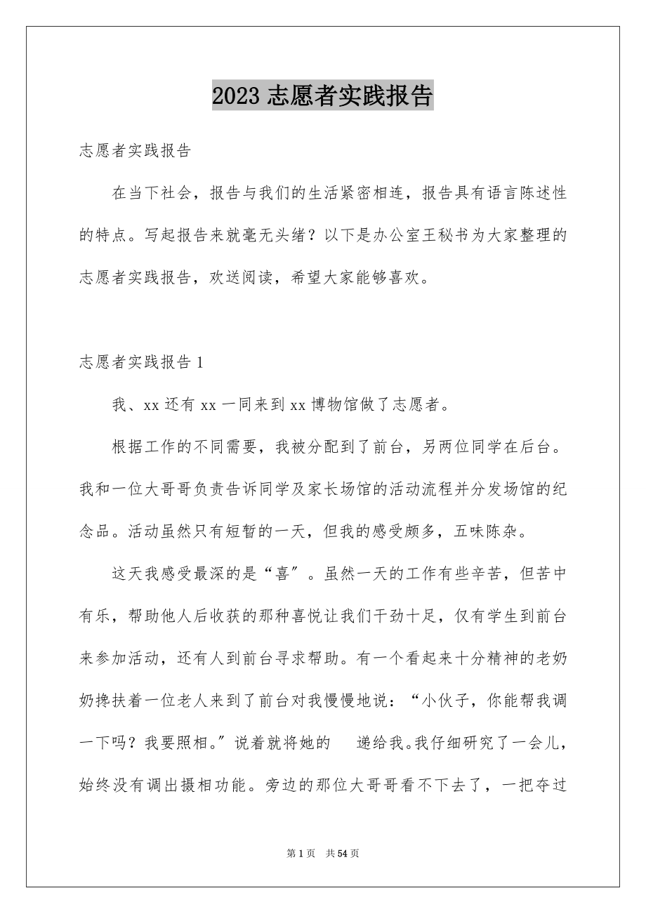 2023年志愿者实践报告.docx_第1页