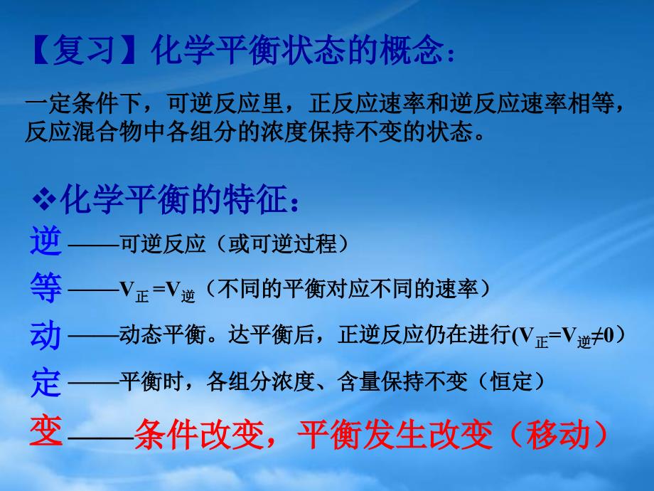 福建地区高二化学影响化学平衡的条件公开课课件_第2页