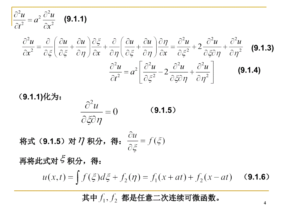 61一维波动方程的达朗贝尔公式_第4页