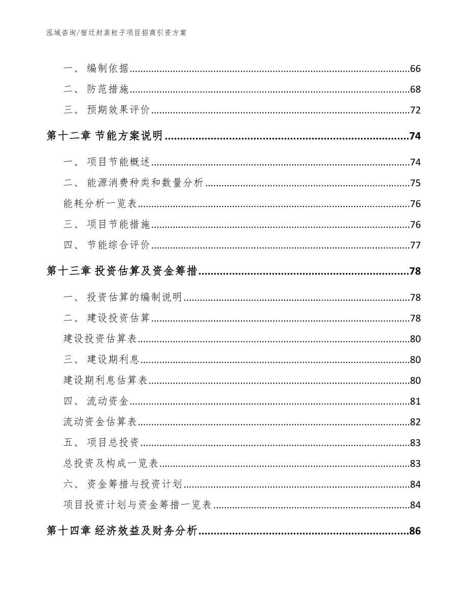 宿迁封装粒子项目招商引资方案_模板范文_第5页