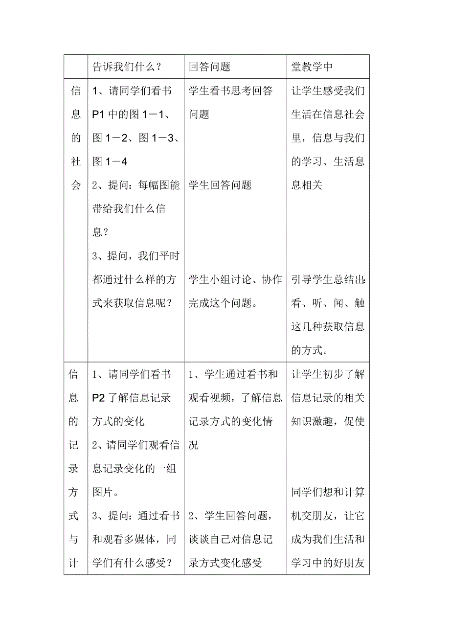 第一课《信息与我们的计算机朋友》的教案.doc_第2页