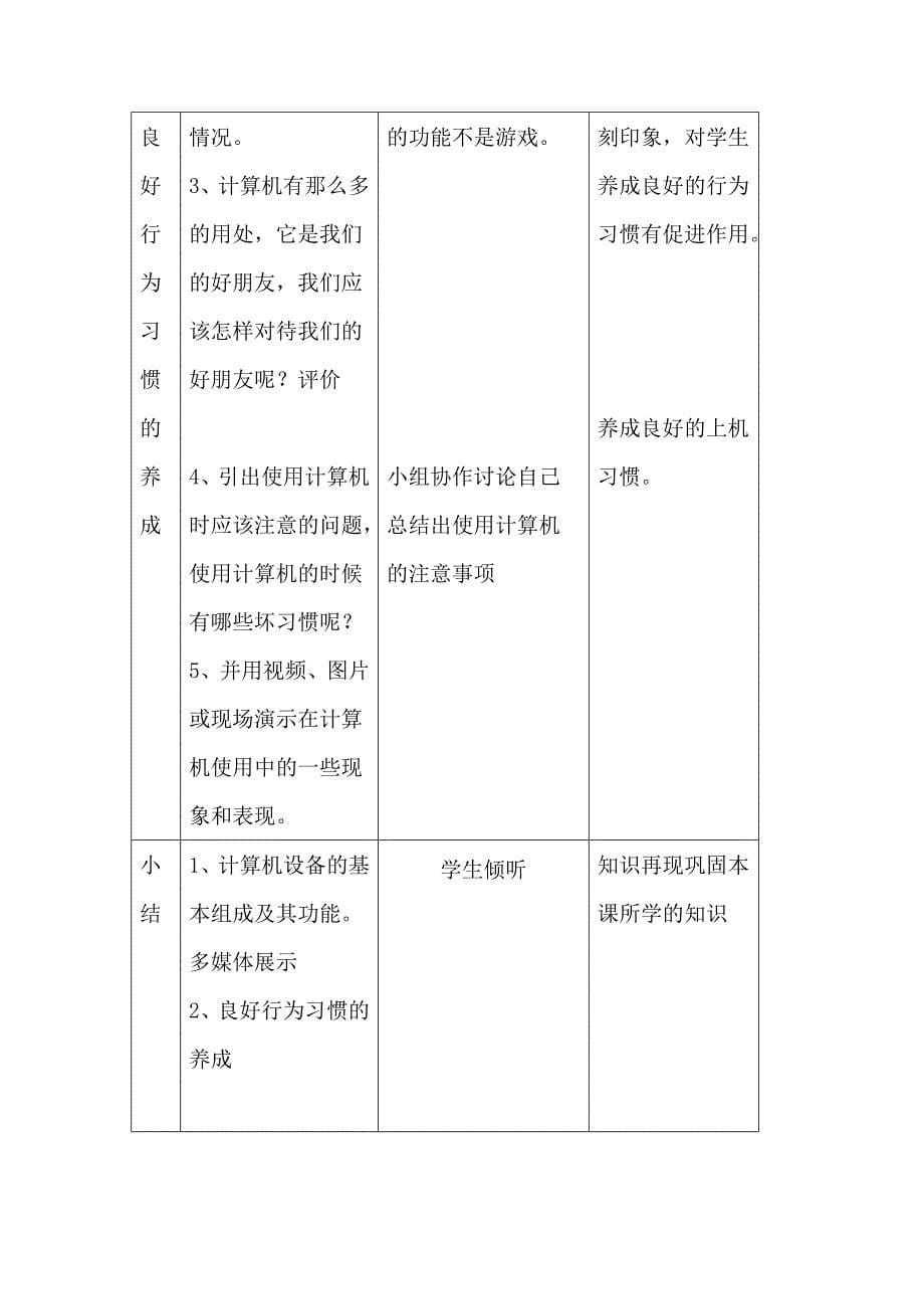 第一课《信息与我们的计算机朋友》的教案.doc_第5页