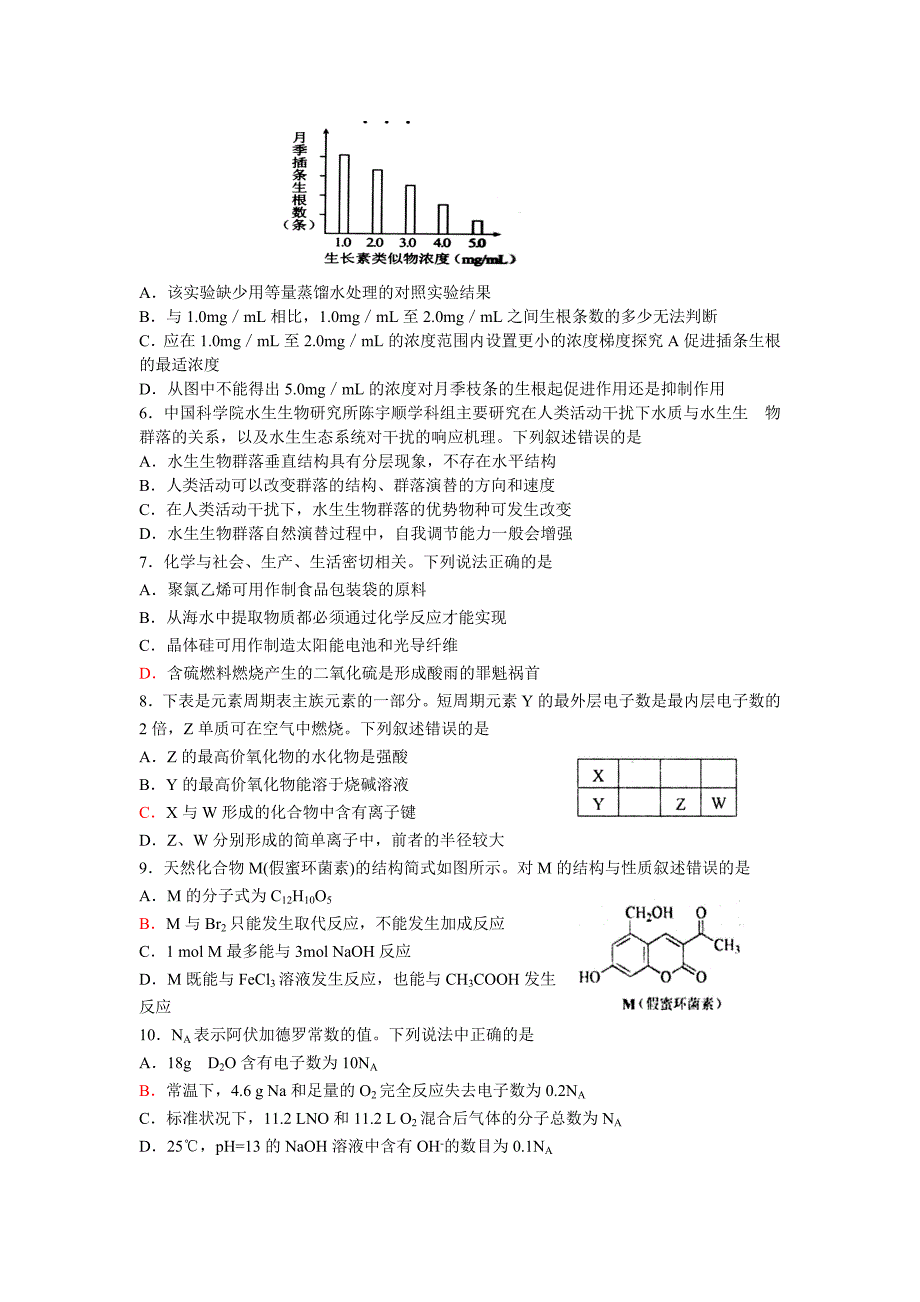 高三理科综合模拟试题_第2页