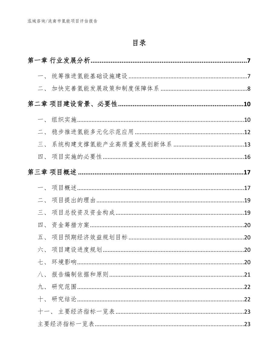 洮南市氢能项目评估报告【模板参考】_第1页