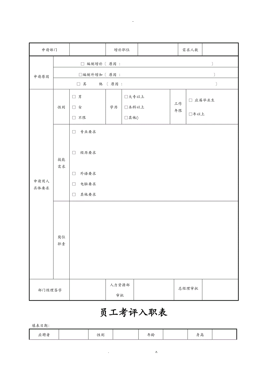 招聘工作相关流程及表格_第2页