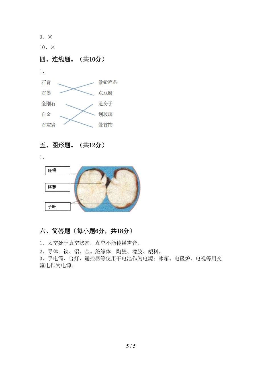 教科版四年级科学上册期中模拟考试【加答案】.doc_第5页