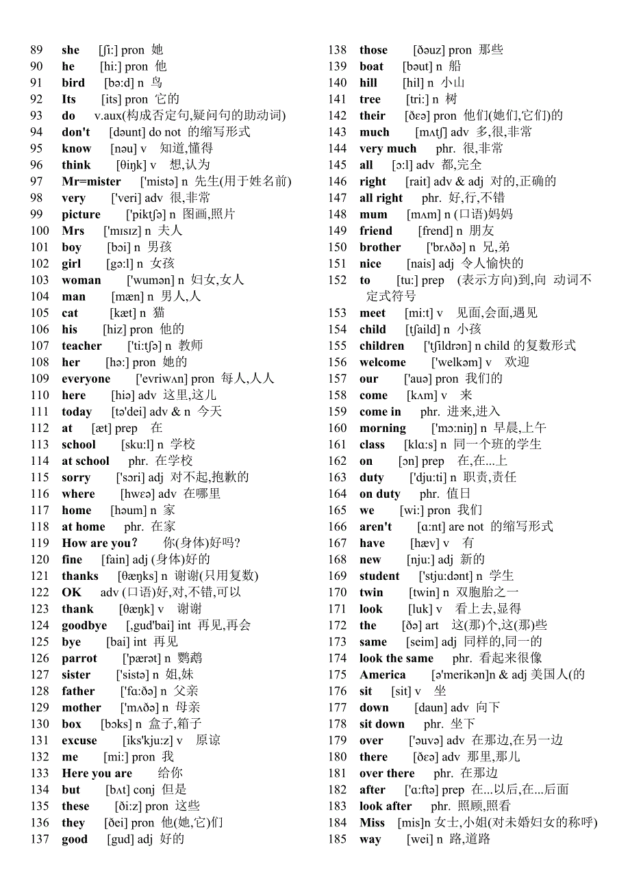 初中英语单词表(带音标)-整理(共26页)_第2页