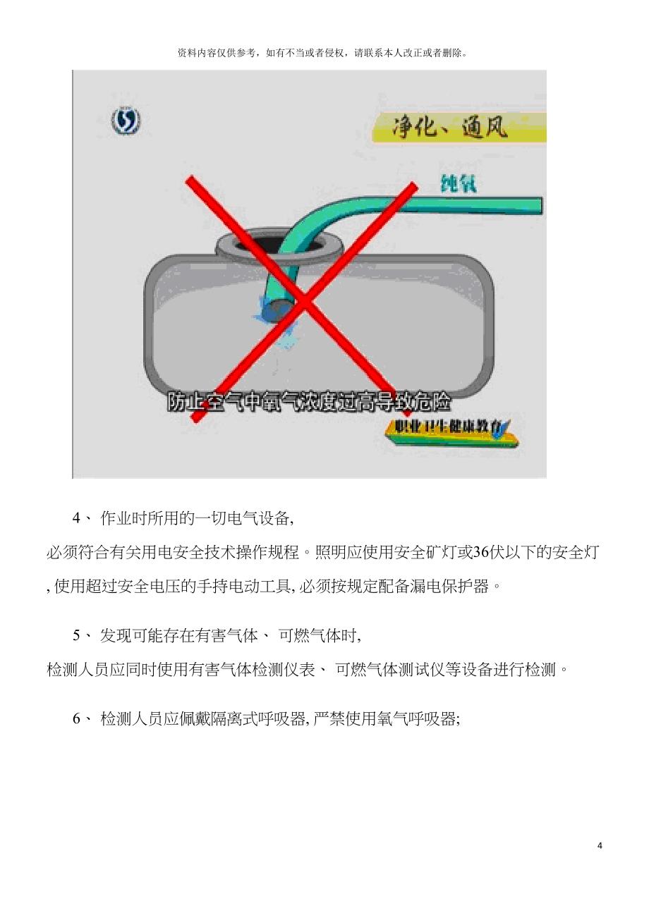 有限空间作业安全操作规程模板_第4页