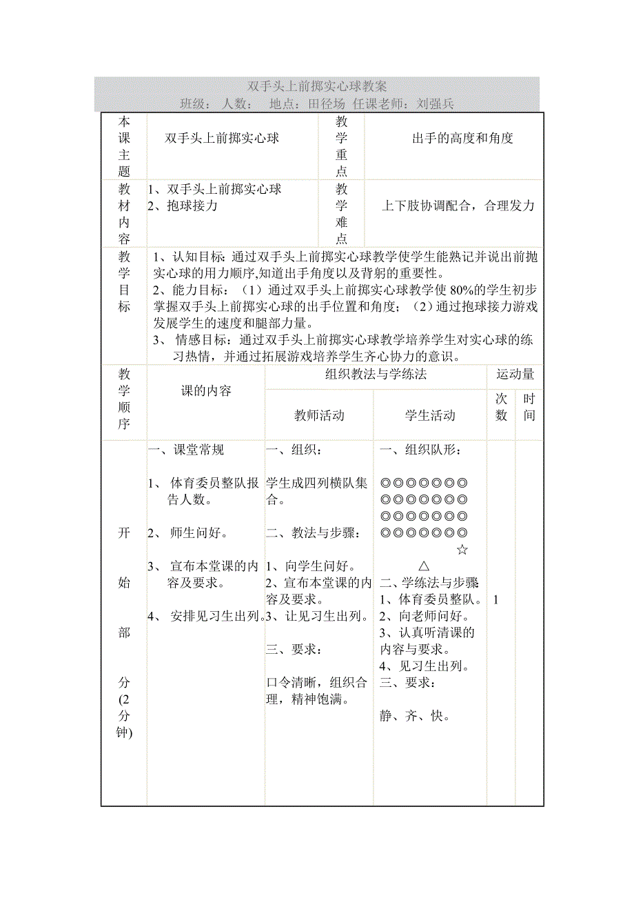 双手头上前掷实心球教案_第1页