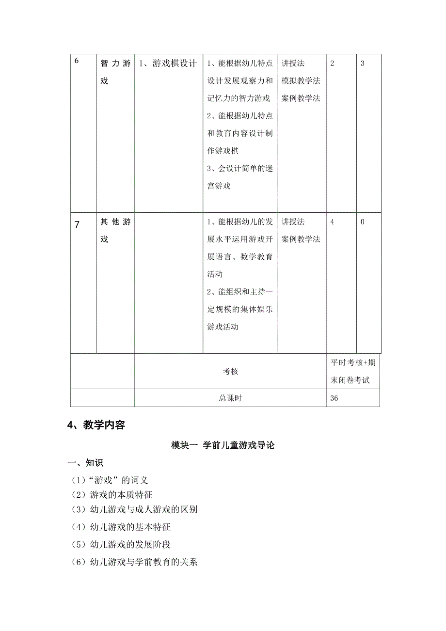 《学前儿童游戏》课程标准 -_第4页